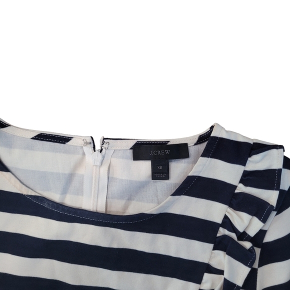J.Crew Asymmetrical Striped‎ Ruffle Top - Picture 4 of 6